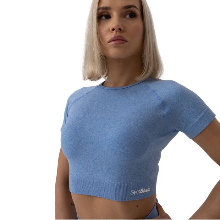 FLO női Crop Top Blue - GymBeam L