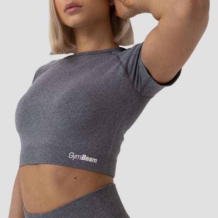 FLO női Crop Top Grey - GymBeam L