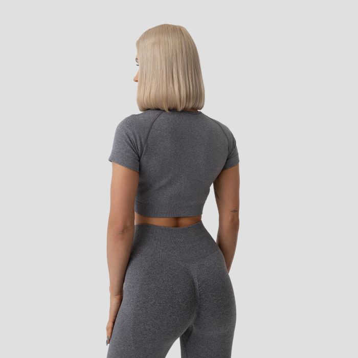 FLO női Crop Top Grey - GymBeam L