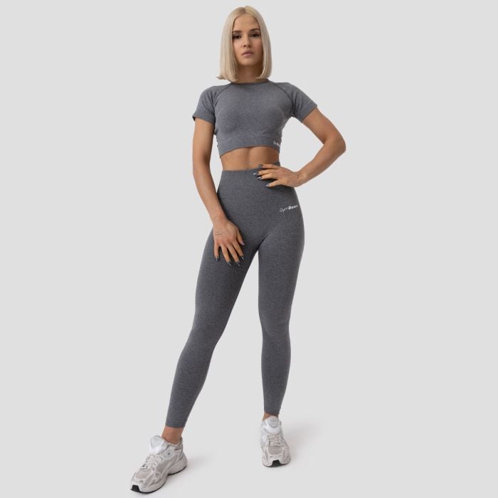 FLO női Crop Top Grey - GymBeam L