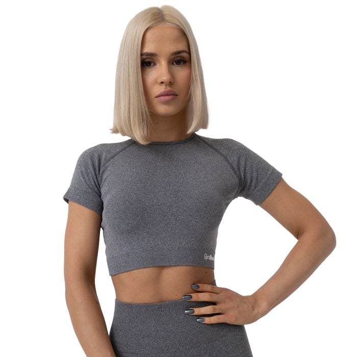 FLO női Crop Top Grey - GymBeam L