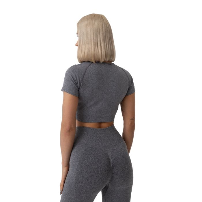 FLO női Crop Top Grey - GymBeam L