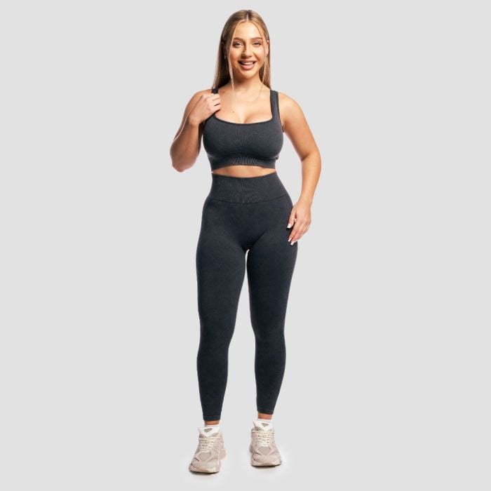 Lift varrásmentes női leggings Coal - GymBeam S