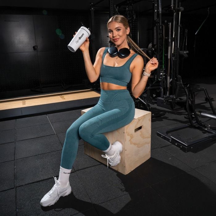 Lift varrásmentes női leggings Petrol - GymBeam S
