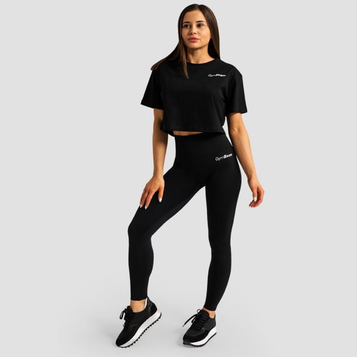 Limitless magas derekú női leggings Black - GymBeam XXL