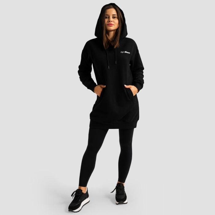 Limitless Longline női kapucnis pulóver Black - GymBeam S