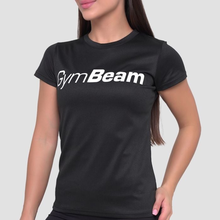 Mesh Essence női póló Black - GymBeam S