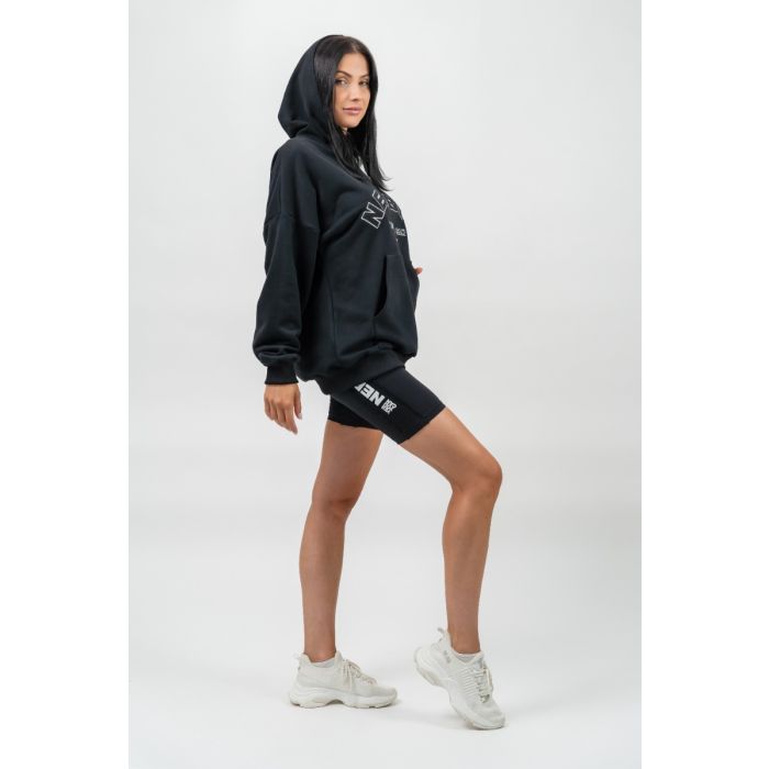 Gym Rat Oversized női pulóver Black - NEBBIA L
