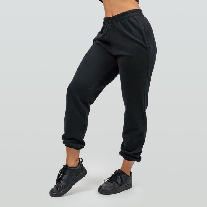 Women's Oversize Sweatpants Gym Time Black - NEBBIA 