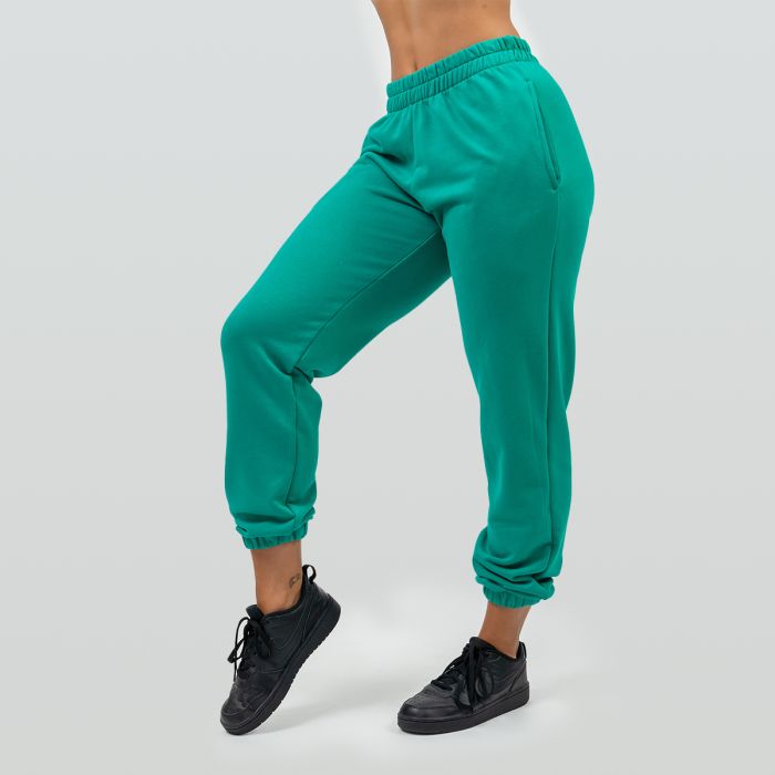 Women's Oversize Sweatpants Gym Time Green- NEBBIA 