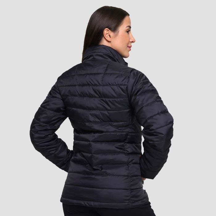 Puffer női kabát Black/Orange - GymBeam S
