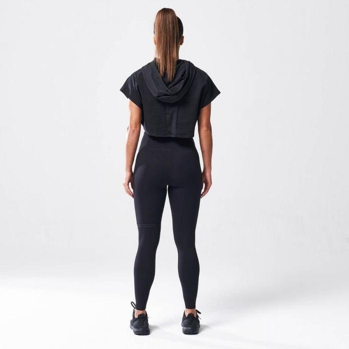 Vented Crop női kapucnis pulóver Black - SQUATWOLF 