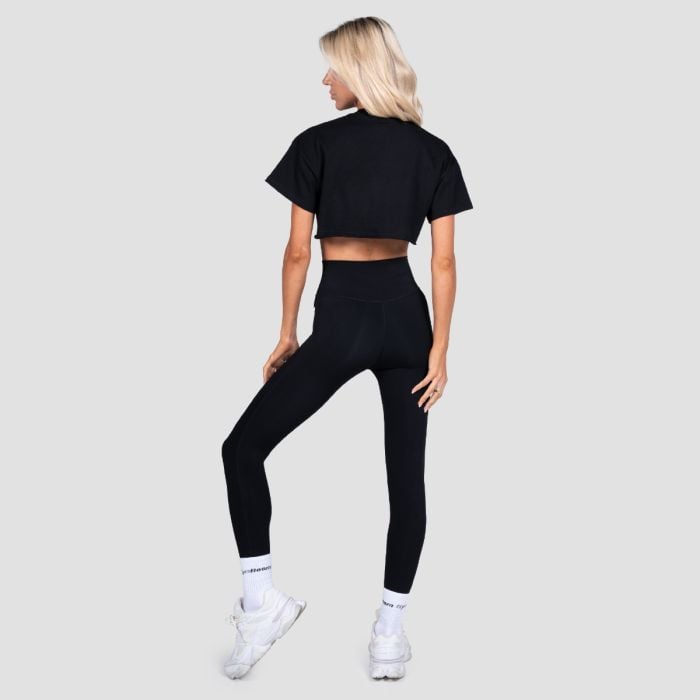 Thrive női Cropped póló Black - GymBeam S