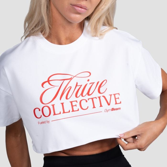 Thrive női Cropped póló White - GymBeam M