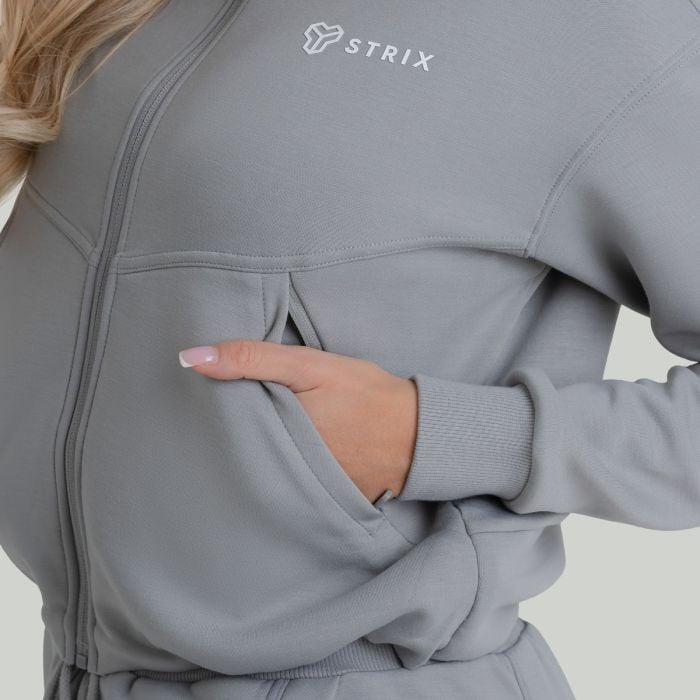 ZOA Zip-Up női kapucnis pulóver Smoke - STRIX L