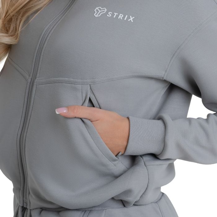 ZOA Zip-Up női kapucnis pulóver Smoke - STRIX L