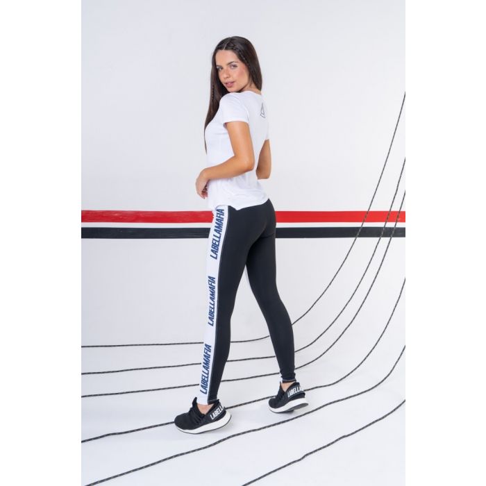 Essentials fekete-fehér női leggings - LABELLAMAFIA S