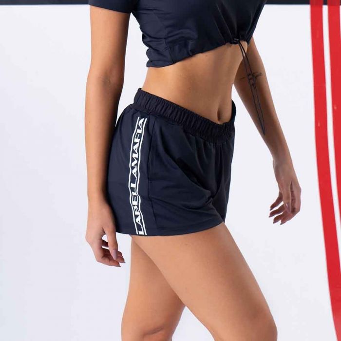 Women's shorts Silver Details Navy - LABELLAMAFIA