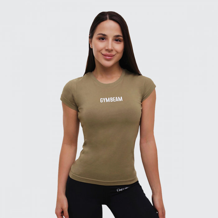 Women‘s T-shirt FIT Olive - GymBeam