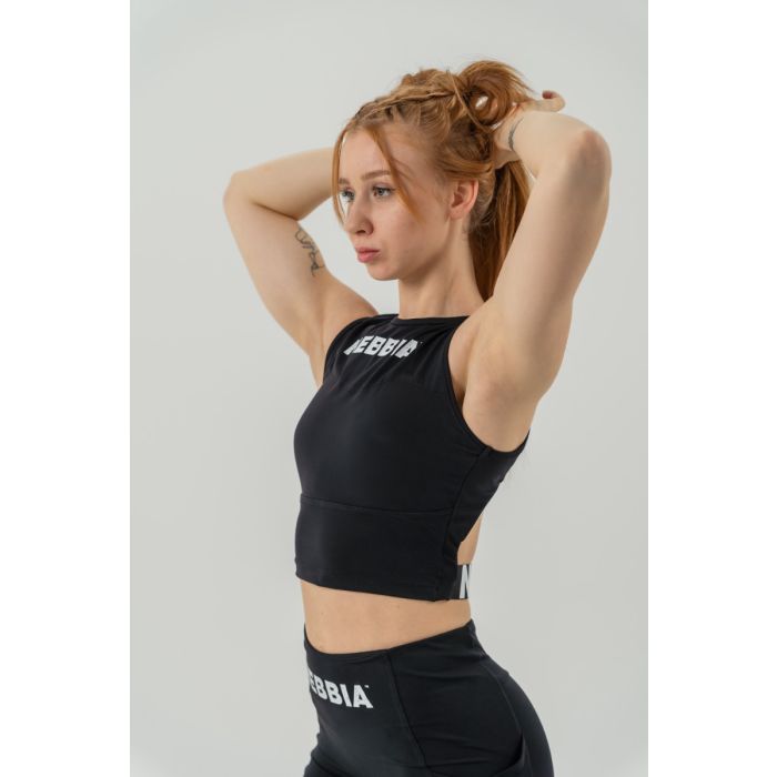 Gym Therapy Cropped női atléta Black - NEBBIA L