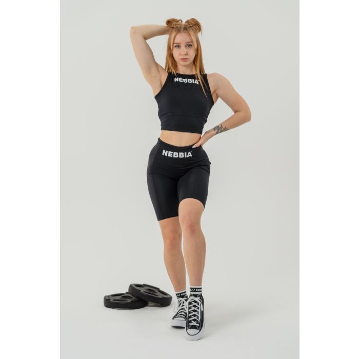 Gym Therapy Cropped női atléta Black - NEBBIA L