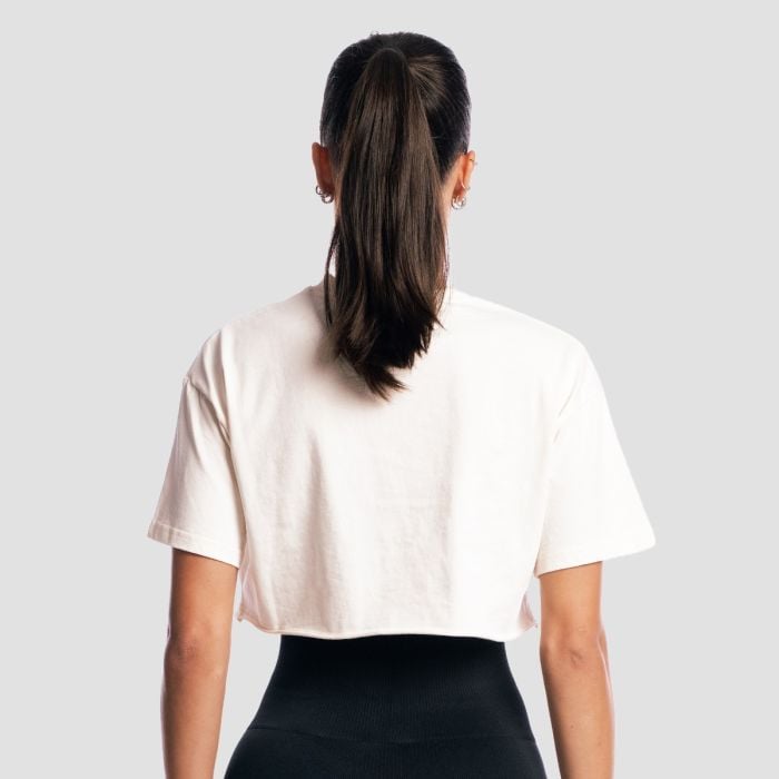 GymBabe női póló Cream - GymBeam S