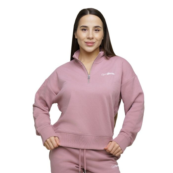 Agile 1/2 Zip női pulóver Woodrose - GymBeam XL