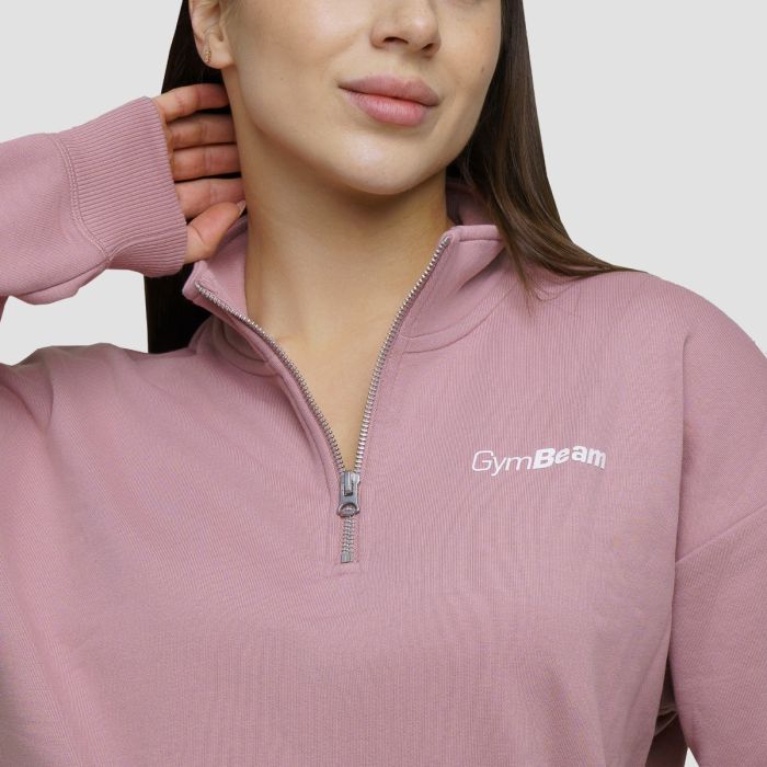 Agile 1/2 Zip női pulóver Woodrose - GymBeam XL