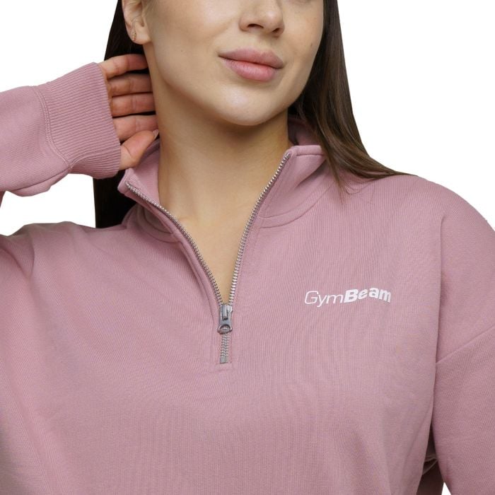 Agile 1/2 Zip női pulóver Woodrose - GymBeam XL