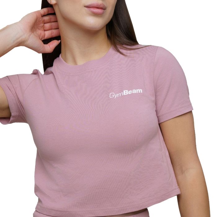 Agile Cropped póló Woodrose - GymBeam S