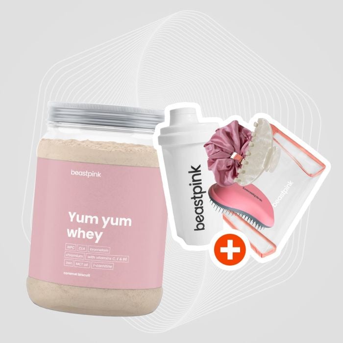 Protein Yum Yum Whey - BeastPink 30 g - karamellás keksz