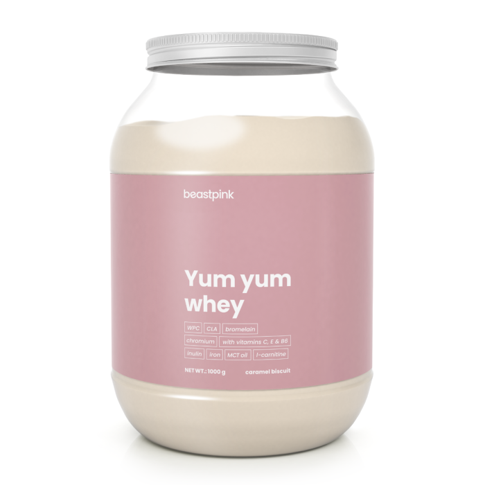 Yum Yum Whey - BeastPink 1000 g - karamellás keksz