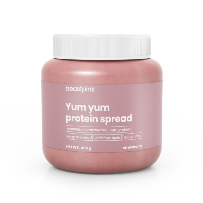 Yum Yum fehérjés krém - BeastPink 400 g - eper
