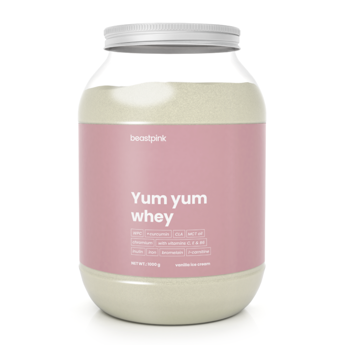 Yum Yum Whey - BeastPink 1000 g - vanília fagylalt
