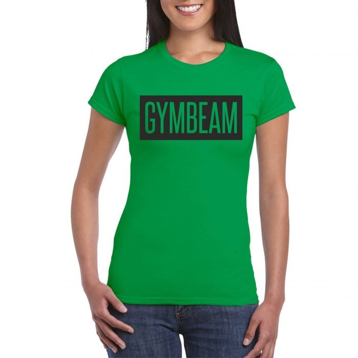 Dámske tričko Box Logo Green Black GymBeam