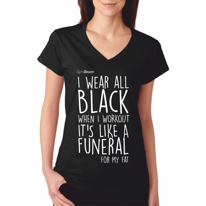 Dámske tričko Funeral for Fat Black White GymBeam