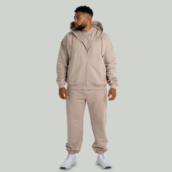 Zip kapucnis pulóver Taupe - STRIX XL