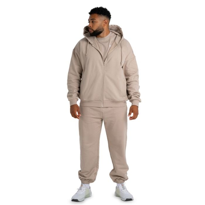 Zip kapucnis pulóver Taupe - STRIX XL