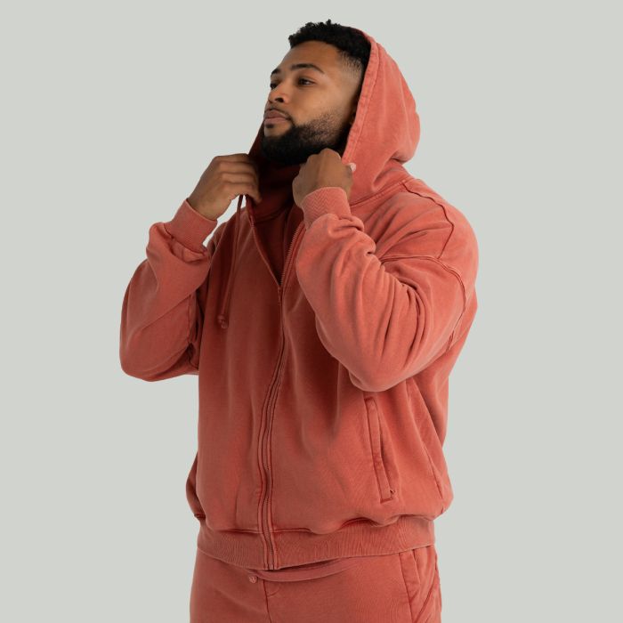 Washed Zip kapucnis pulóver Terra - STRIX L