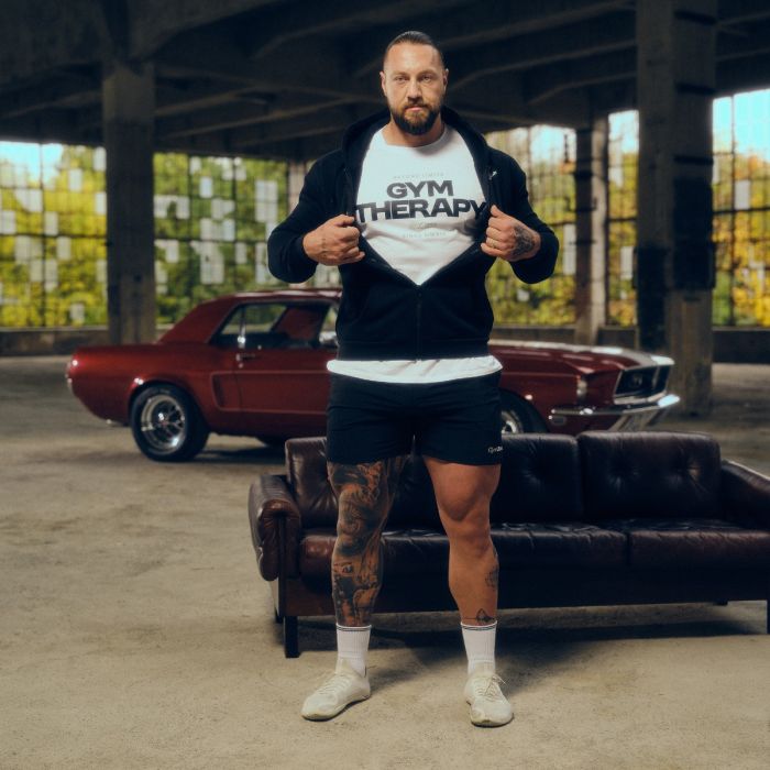 Zone Zip Up pulóver Black - GymBeam L