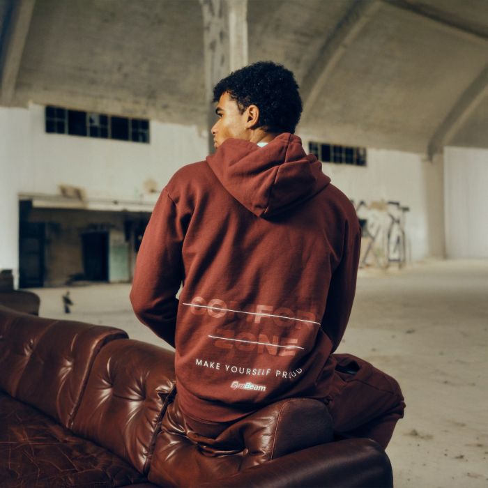 Zone Zip Up pulóver Cherrywood - GymBeam L