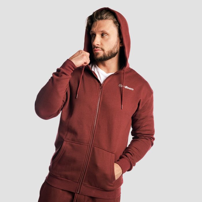 Zone Zip Up pulóver Cherrywood - GymBeam L