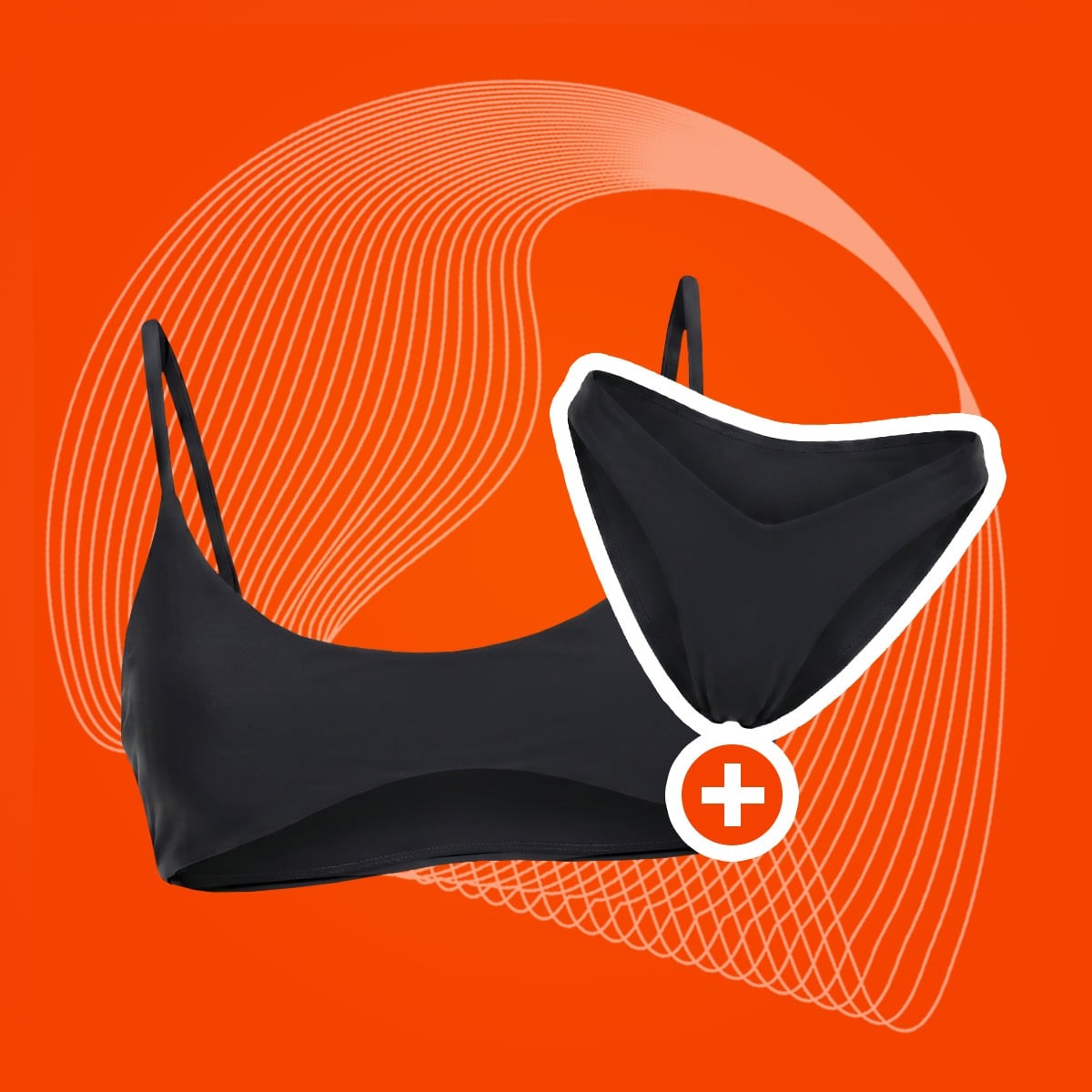 HAWAII bikinifelső Black - GymBeam + ajándék