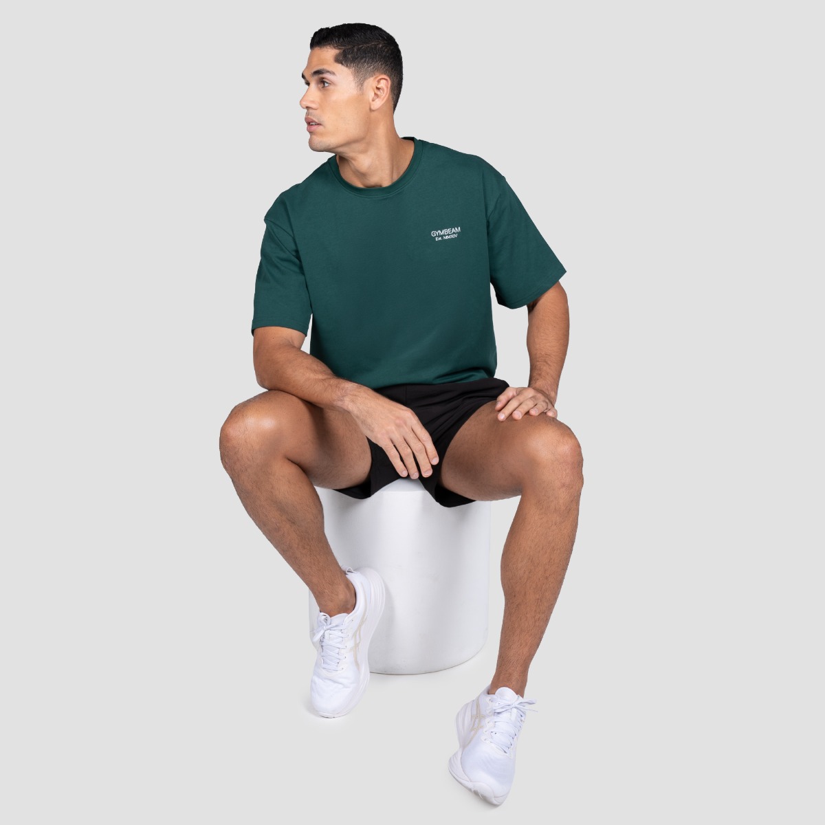 GymBeam Lifting Heavy T-shirt Forest - Méret: L | Szín: Zöld | Tömeg: 0,2679 g | Csomag: 37 · záber 6