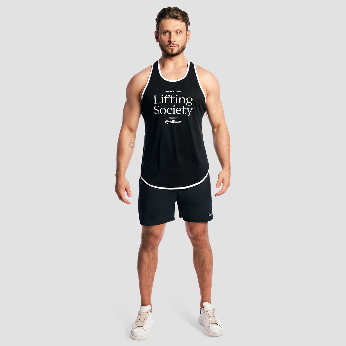 GymBeam Lifting Society Stringer Black - Méret: S | Szín: Fekete | Tömeg: 0,141 g | Csomag: 130 · záber 7