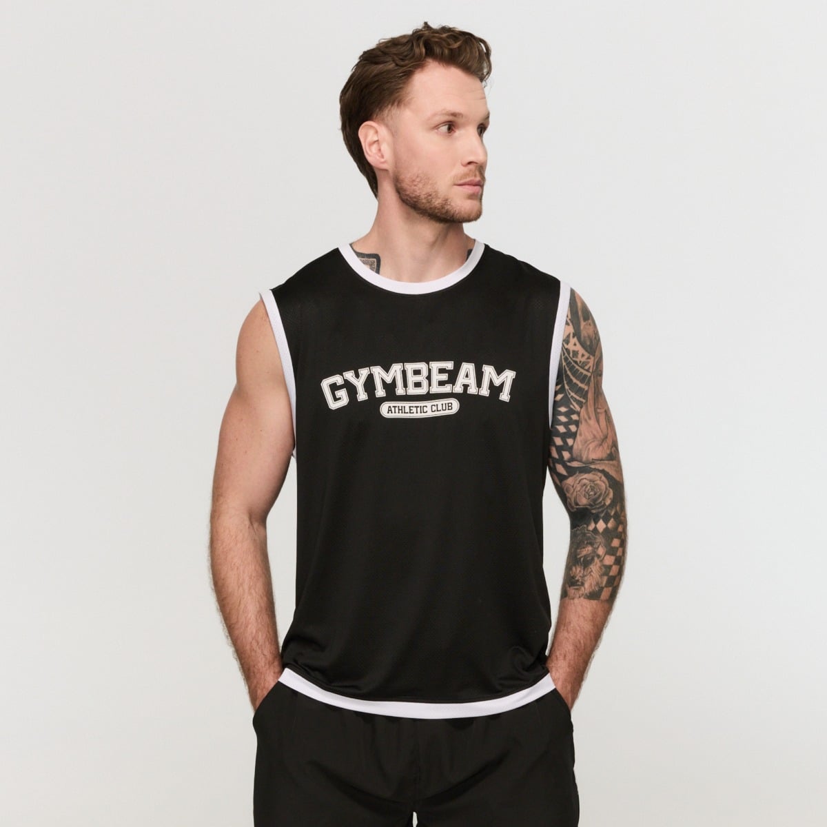 Varsity férfi edzőtrikó Black - GymBeam
