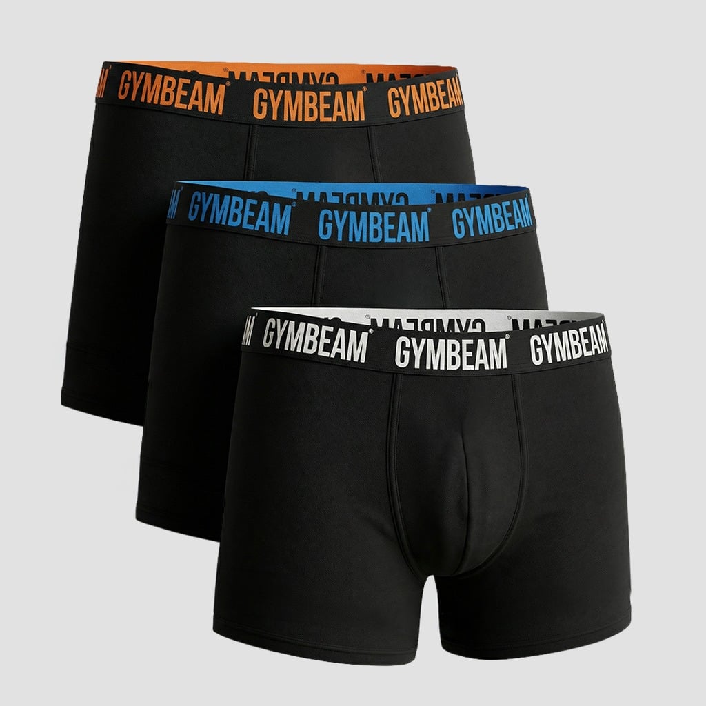 Férfi FIT 3Pack boxeralsó Black - GymBeam