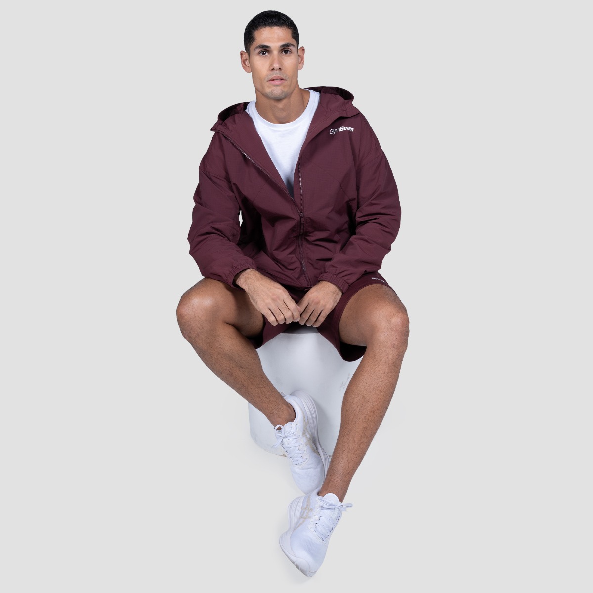 GymBeam Men‘s Relay Jacket Fig - Méret: S | Szín: Piros | Tömeg: 0,505 g | Csomag: 34 · záber 6