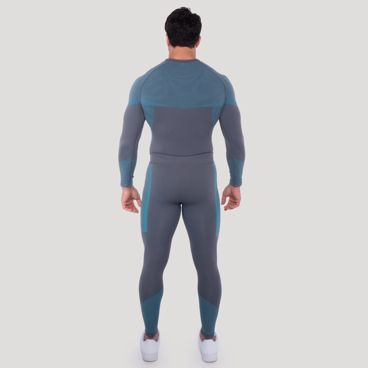 GymBeam OG1 Seamless Leggings Grey/Blue - Méret: S | Szín: Szürke | Tömeg: 0,205 g | Csomag: 90 · záber 7