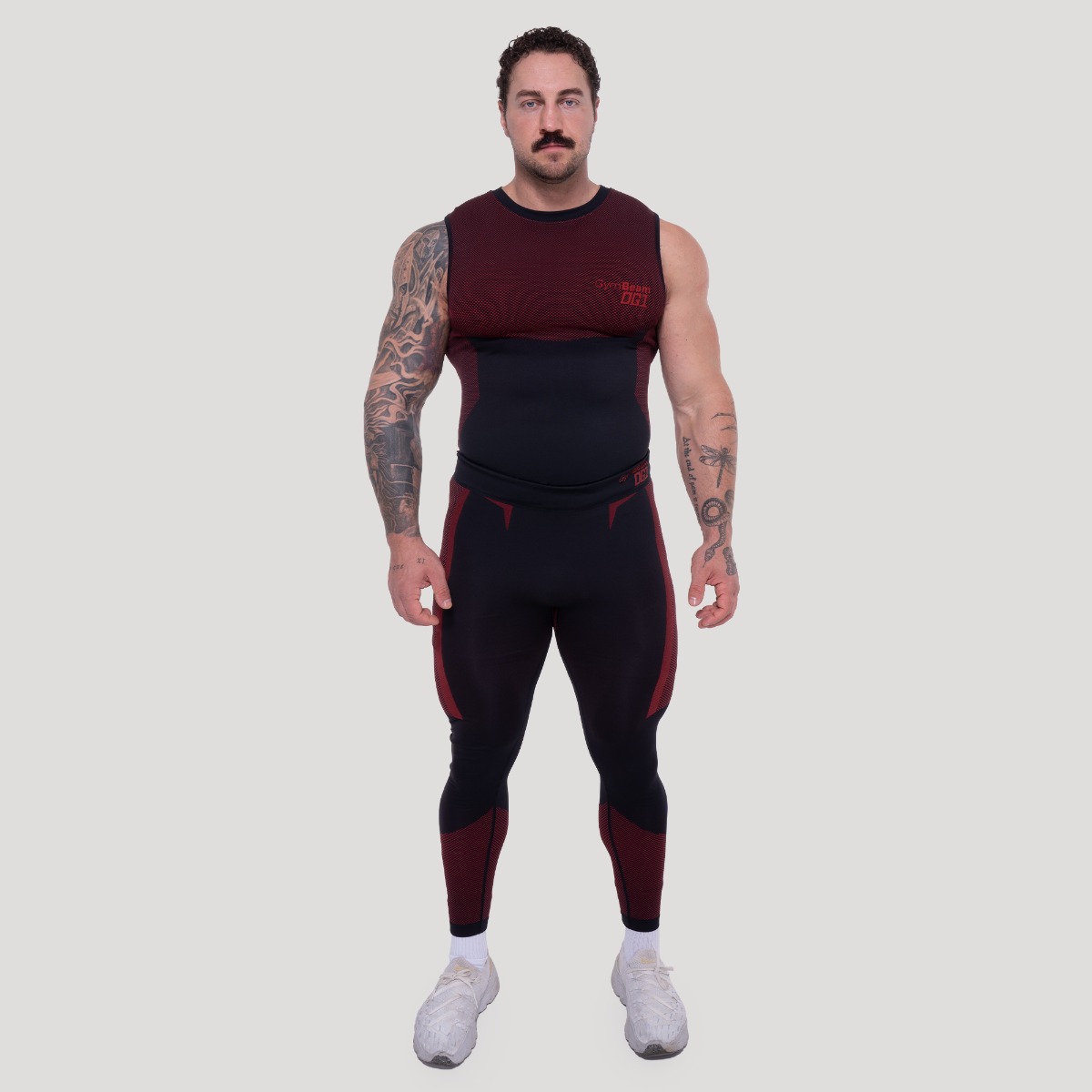 GymBeam OG1 Seamless Tanktop Black/Red - Méret: S | Szín: Fekete | Tömeg: 0,1673 g | Csomag: 110 · záber 6